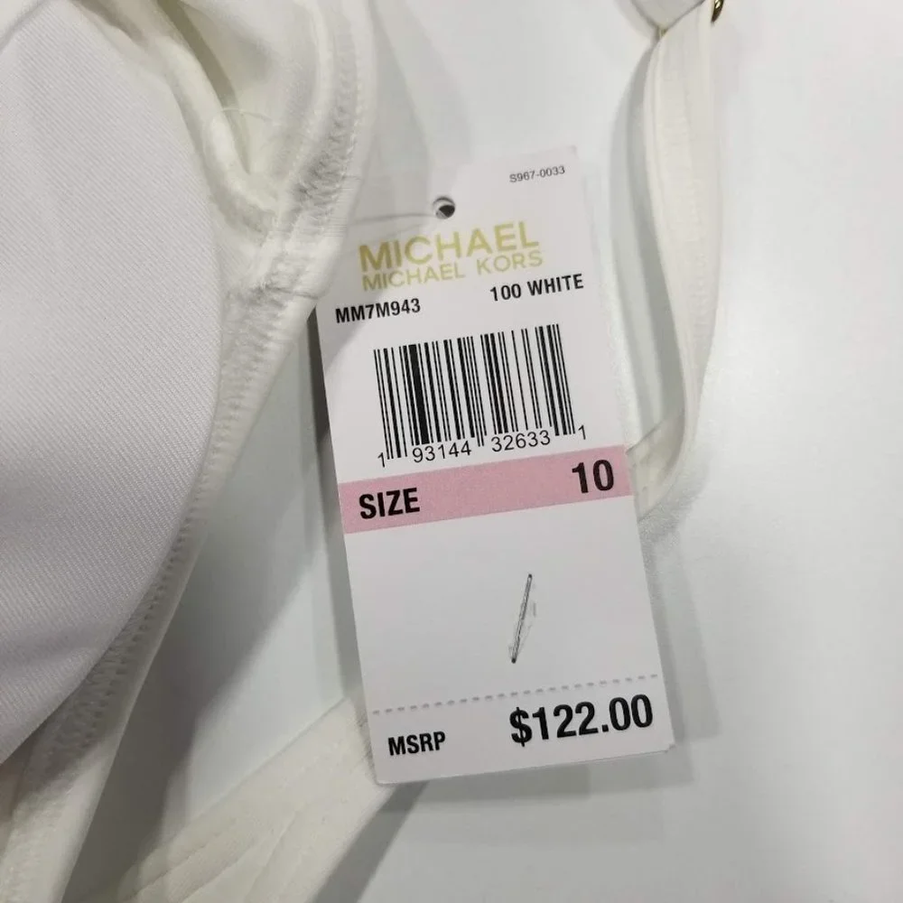 Michael Kors Sash Tummy-Control One Piece Swimsuit Size 10